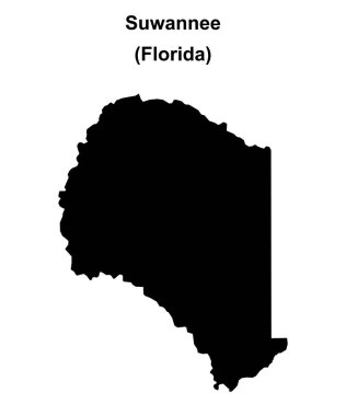 Suwannee İlçesi (Florida) boş ana hat haritası