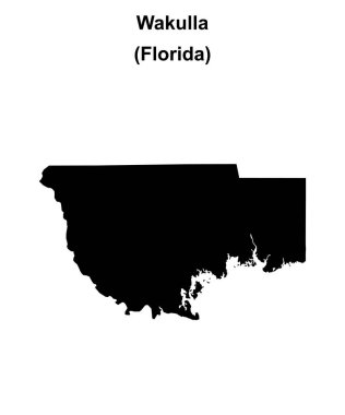 Wakulla ilçesi (Florida) boş ana hat haritası