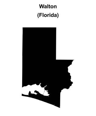 Walton County (Florida) boş ana hat haritası