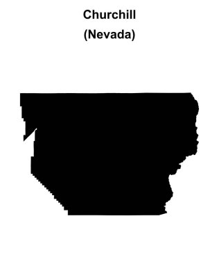 Churchill İlçesi (Nevada) boş ana hat haritası