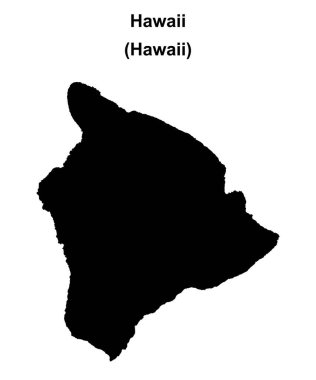 Hawaii İlçesi (Hawaii) boş ana hat haritası