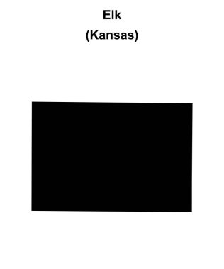 Elk County (Kansas) boş ana hat haritası