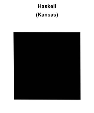 Haskell County (Kansas) blank outline map clipart