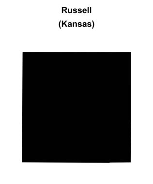 Russell County (Kansas) boş ana hat haritası