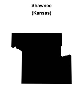 Shawnee İlçesi (Kansas) boş ana hat haritası