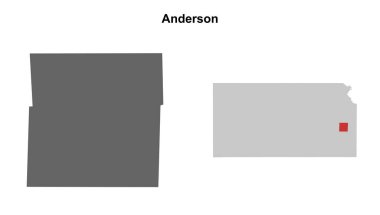 Anderson County (Kansas) boş ana hat haritası seti