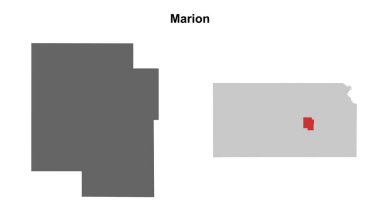 Marion County (Kansas) boş ana hat haritası seti