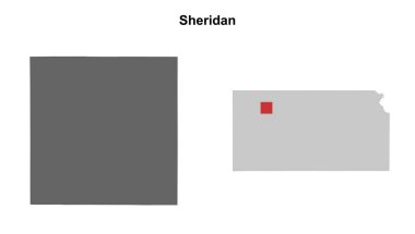 Sheridan County (Kansas) boş ana hat haritası seti