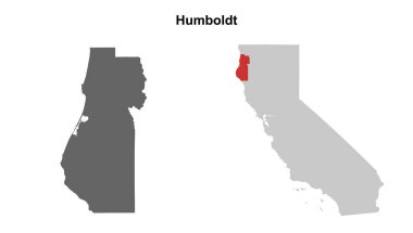 Humboldt County (California) boş ana hat haritası seti