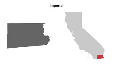 Imperial County (California) boş ana hat haritası seti