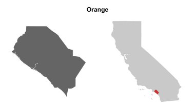 Orange County (California) boş ana hat haritası seti