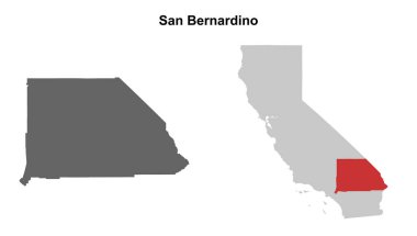 San Bernardino İlçesi (California) boş ana hat haritası