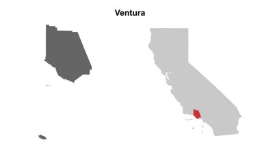 Ventura County (California) boş ana hat haritası seti