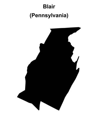 Blair County (Pennsylvania) boş ana hat haritası