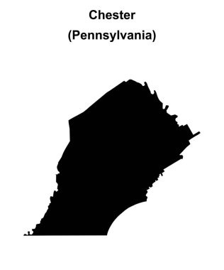 Chester County (Pennsylvania) boş ana hat haritası