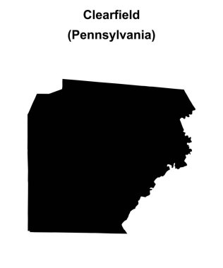 Clearfield County (Pennsylvania) boş ana hat haritası