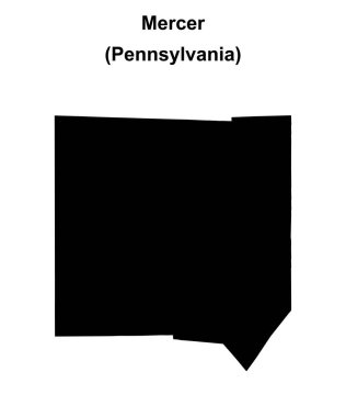 Mercer County (Pennsylvania) boş ana hat haritası
