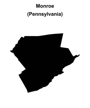 Monroe County (Pennsylvania) boş ana hat haritası