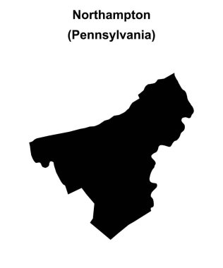 Northampton County (Pennsylvania) boş ana hat haritası