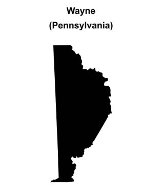 Wayne County (Pennsylvania) boş ana hat haritası