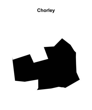 Chorley blank outline map clipart