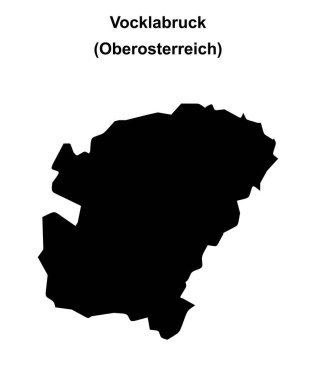 Vocklabruck blank outline map clipart