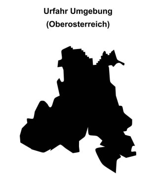 Urfahr Umgebung blank outline map clipart