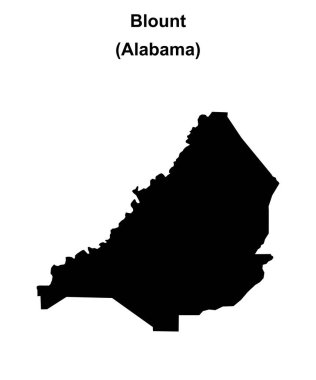 Blount County (Alabama) blank outline map clipart