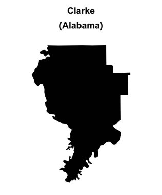 Clarke İlçesi (Alabama) boş ana hat haritası