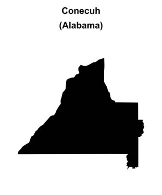 Conecuh İlçesi (Alabama) boş ana hat haritası