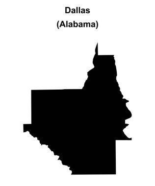 Dallas County (Alabama) boş ana hat haritası