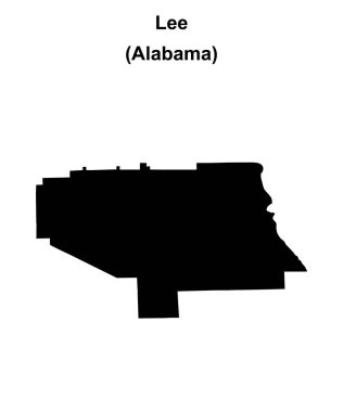 Lee County (Alabama) boş ana hat haritası