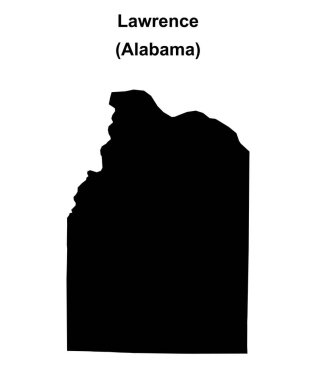 Lawrence County (Alabama) boş ana hat haritası