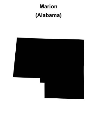 Marion County (Alabama) boş ana hat haritası