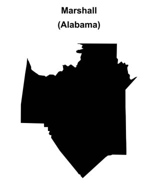 Marshall County (Alabama) boş ana hat haritası