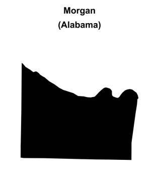 Morgan County (Alabama) blank outline map clipart