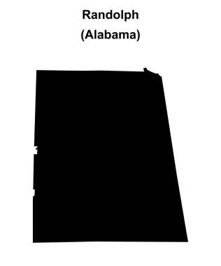 Randolph County (Alabama) boş ana hat haritası