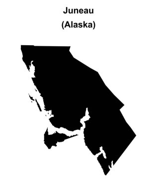 Juneau (Alaska) boş ana hat haritası