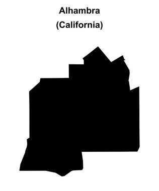 Alhambra (California) boş ana hat haritası