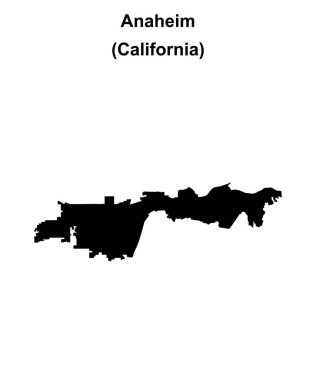 Anaheim (California) boş ana hat haritası