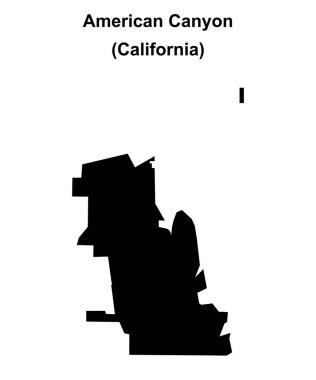 Amerikan Kanyonu (California) boş ana hat haritası