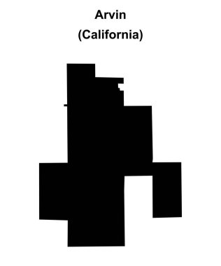 Arvin (California) boş dış hat haritası