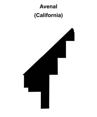 Avenal (California) boş ana hat haritası