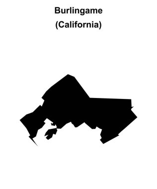 Burlingame (California) boş ana hat haritası