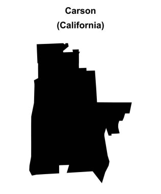 Carson (California) boş dış hat haritası