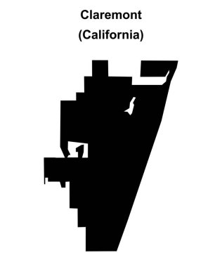Claremont (California) boş ana hat haritası