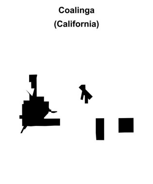 Coalinga (California) boş ana hat haritası