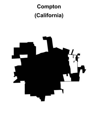 Compton (California) boş dış hat haritası