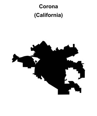 Corona (California) boş ana hat haritası