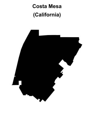Costa Mesa (California) boş ana hat haritası